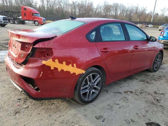 3KPF34AD1KE012811 - 2019 KIA FORTE GT LINE RED photo 3