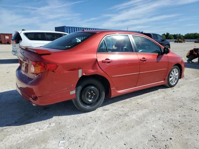 2T1BU4EE2AC343103 - 2010 TOYOTA COROLLA BASE RED photo 3