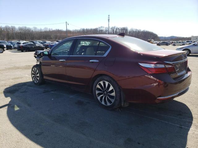 JHMCR6F35HC002729 - 2017 HONDA ACCORD HYBRID MAROON photo 2