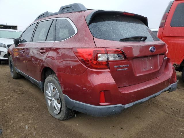4S4BSBAC6F3236940 - 2015 SUBARU OUTBACK 2.5I RED photo 2