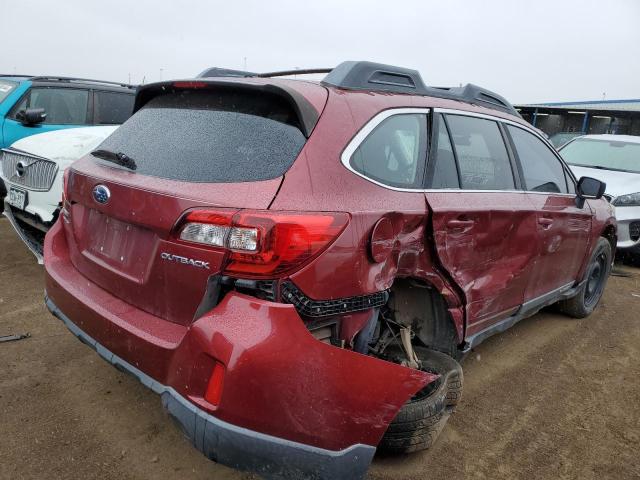 4S4BSBAC6F3236940 - 2015 SUBARU OUTBACK 2.5I RED photo 3