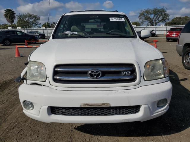 5TDBT48A52S061719 - 2002 TOYOTA SEQUOIA LIMITED WHITE photo 5