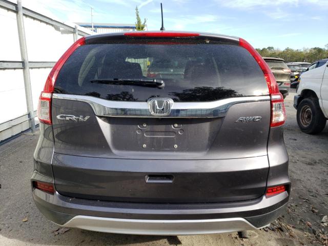 5J6RM4H51FL040138 - 2015 HONDA CR-V EX GRAY photo 6