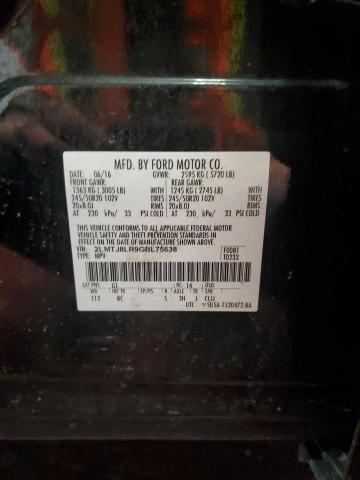 2LMTJ8LR9GBL75638 - 2016 LINCOLN MKX RESERVE 黑色 照片 13