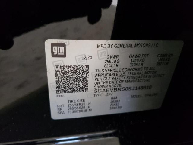 5GAEVBRS0SJ148610 - 2025 BUICK ENCLAVE SPORT TOURING BLACK photo 14