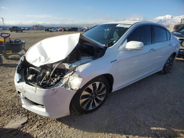 1HGCR6F30FA000303 - 2015 HONDA ACCORD HYBRID WHITE photo 1