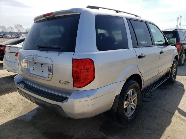 5FNYF18575B061863 - 2005 HONDA PILOT EXL SILVER photo 3