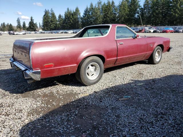 9H49F107396 - 1979 FORD RANCHERO BURGUNDY photo 3