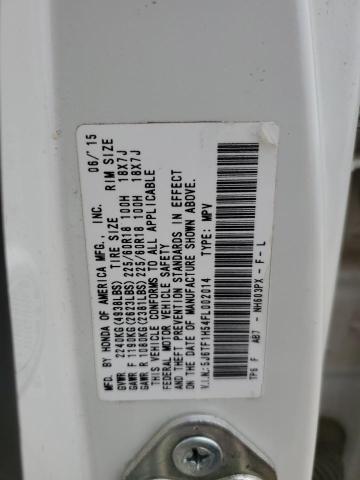 5J6TF1H54FL002014 - 2015 HONDA CROSSTOUR EXL თეთრი ფოტო 12