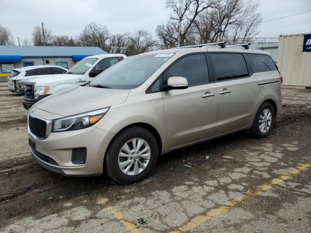 KNDMB5C14F6040875 - 2015 KIA SEDONA LX TAN photo 1