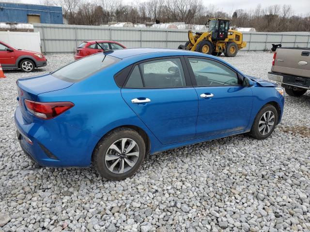 3KPA24AD9PE552542 - 2023 KIA RIO LX BLUE photo 3