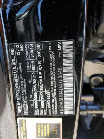 4JGDA5HB4DA168348 - 2013 MERCEDES-BENZ ML 350 4MATIC BLACK photo 13