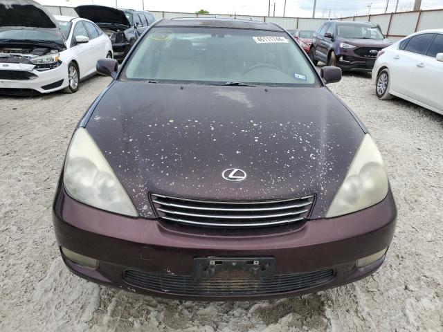 JTHBF30G525000196 - 2002 LEXUS ES 300 BURGUNDY photo 5