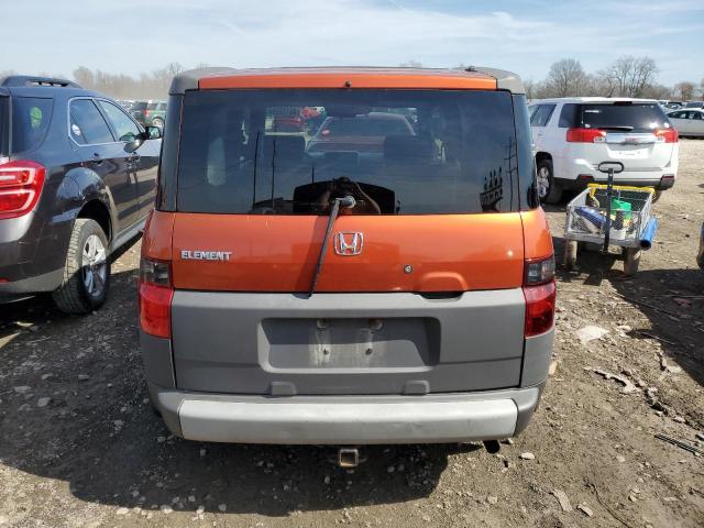 5J6YH28574L026097 - 2004 HONDA ELEMENT EX ORANGE photo 6