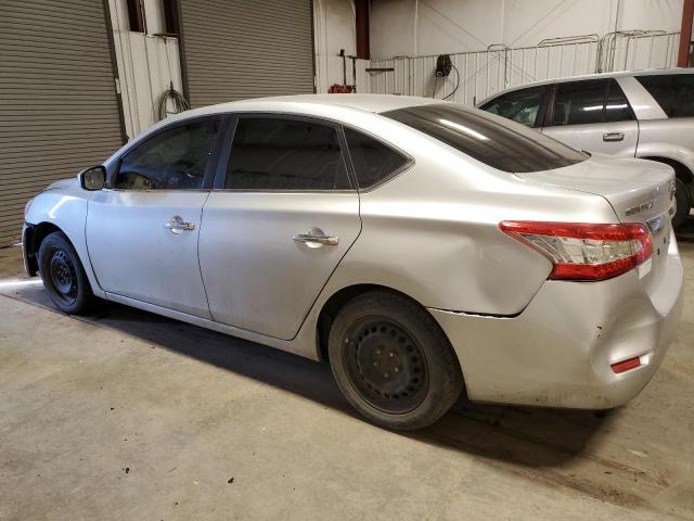 3N1AB7AP8EY234695 - 2014 NISSAN SENTRA S SILVER photo 2