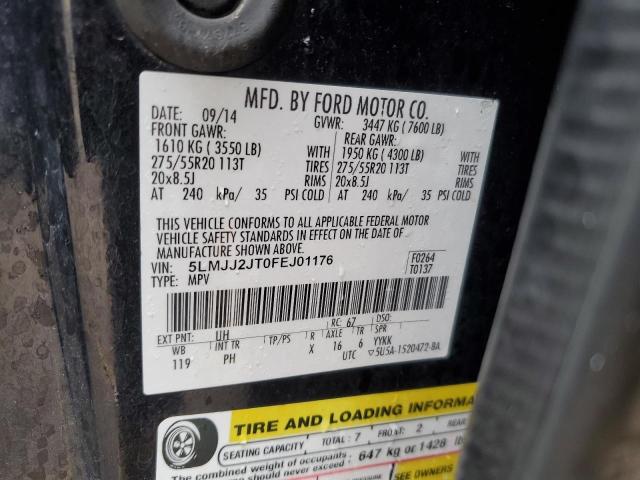 5LMJJ2JT0FEJ01176 - 2015 LINCOLN NAVIGATOR 黑色 照片 12