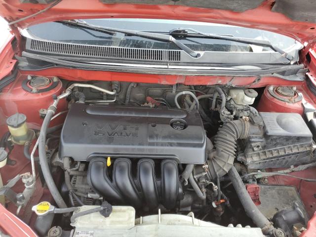 2T1KR32E27C685093 - 2007 TOYOTA COROLLA MA XR RED photo 11