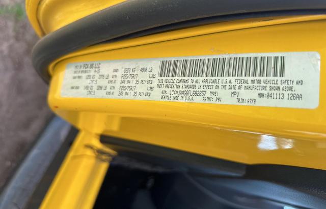 1C4AJWAG6FL682857 - 2015 JEEP WRANGLER SPORT YELLOW photo 10