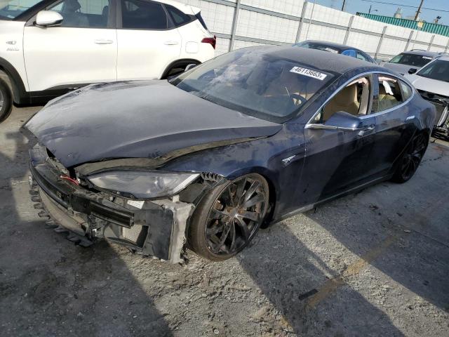 5YJSA1CP2DFP23991 - 2013 TESLA MODEL S Կապույտ լուսանկար 1