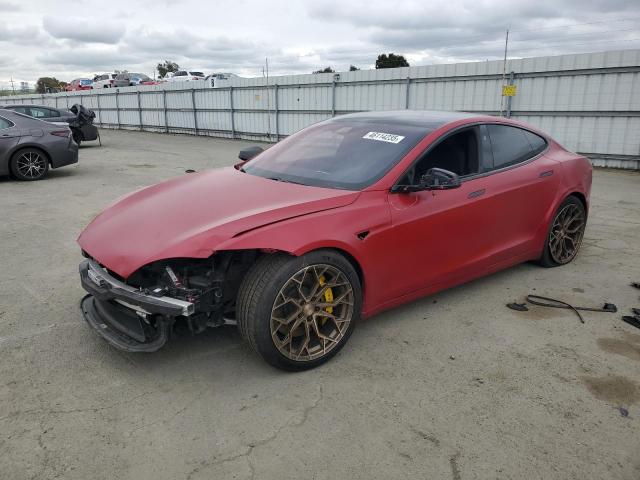 5YJSA1E66MF436089 - 2021 TESLA MODEL S RED photo 1