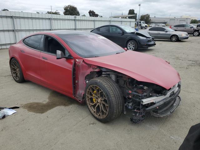 5YJSA1E66MF436089 - 2021 TESLA MODEL S RED photo 4