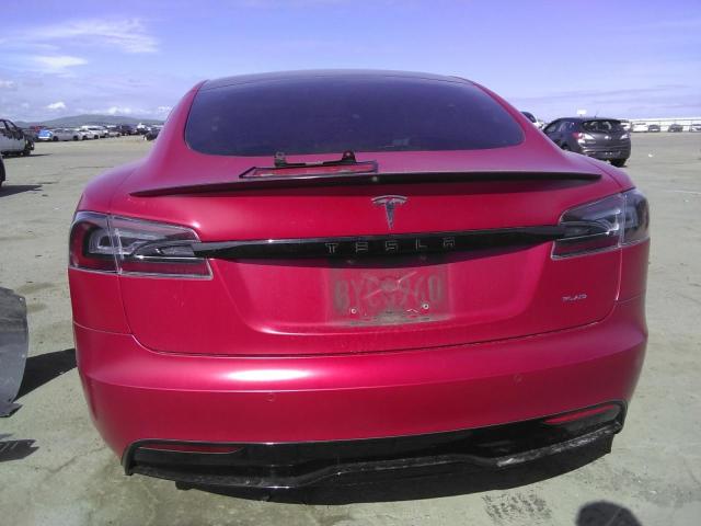 5YJSA1E66MF436089 - 2021 TESLA MODEL S RED photo 6