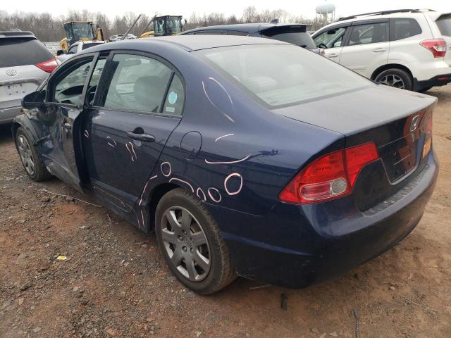 1HGFA16548L064537 - 2008 HONDA CIVIC LX BLUE photo 2