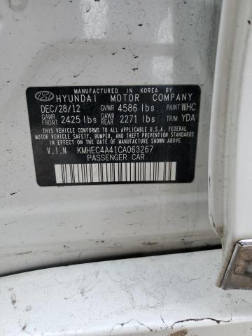 KMHEC4A41CA063267 - 2012 HYUNDAI SONATA HYBRID WHITE photo 12