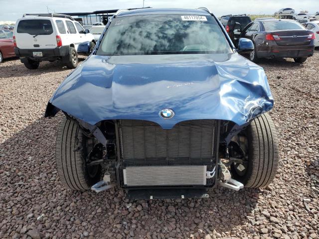 5UXTY5C04M9F94304 - 2021 BMW X3 XDRIVE30I BLUE photo 5