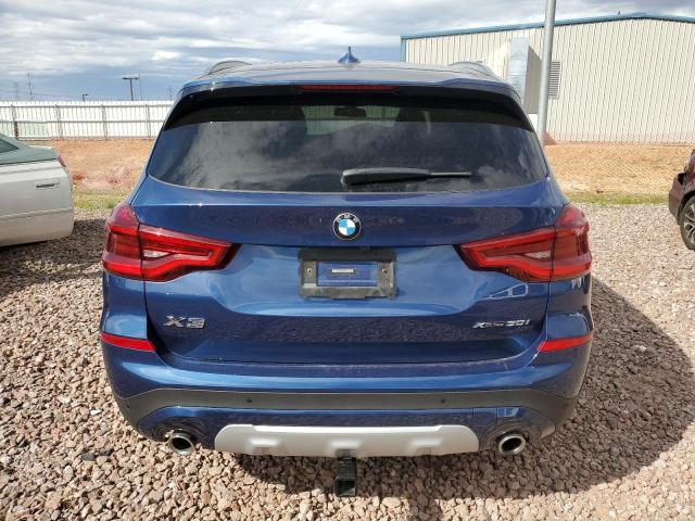 5UXTY5C04M9F94304 - 2021 BMW X3 XDRIVE30I BLUE photo 6