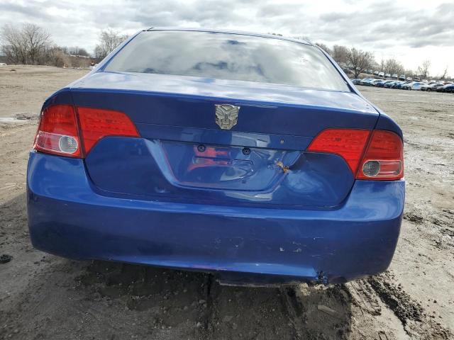 2HGFA16567H512109 - 2007 HONDA CIVIC LX BLUE photo 6