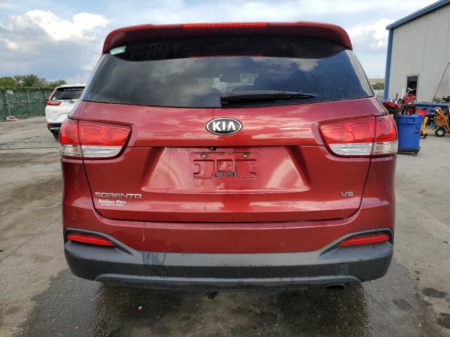 5XYPG4A5XGG098440 - 2016 KIA SORENTO LX RED photo 6