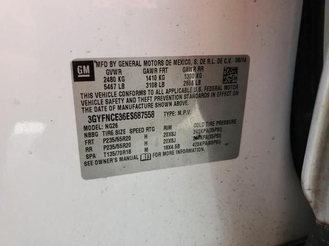 3GYFNCE36ES687558 - 2014 CADILLAC SRX PERFORMANCE COLLECTION WHITE photo 13