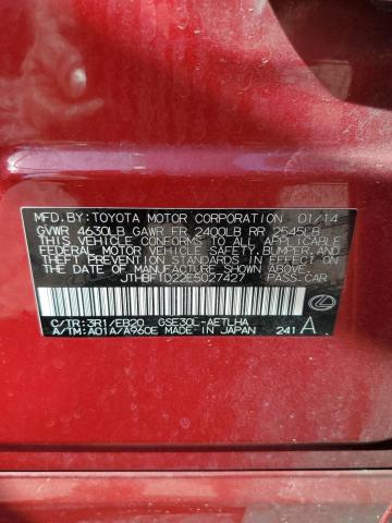 JTHBF1D22E5027427 - 2014 LEXUS IS 250 RED photo 13