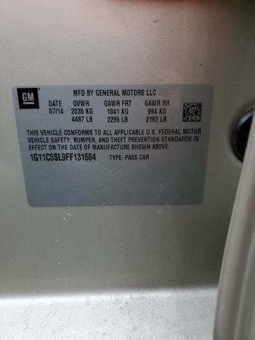 1G11C5SL9FF131684 - 2015 CHEVROLET MALIBU 1LT 金色 照片 12