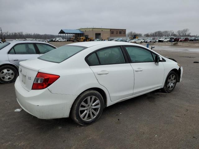 19XFB2F84CE100255 - 2012 HONDA CIVIC EX WHITE photo 3