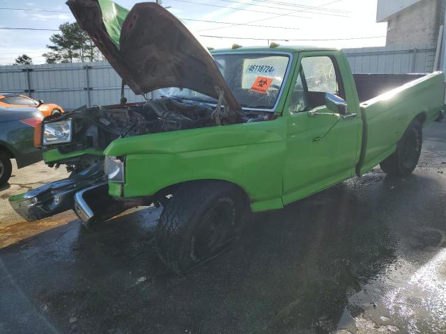 1FTCF15N5HLA20468 - 1987 FORD F150 GREEN photo 1