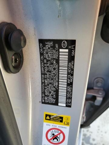 JTHBB1BA5A2005987 - 2010 LEXUS HS 250H SILVER photo 12