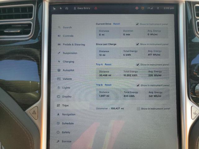 5YJSA1E27HF228676 - 2017 TESLA MODEL S GRAY photo 9