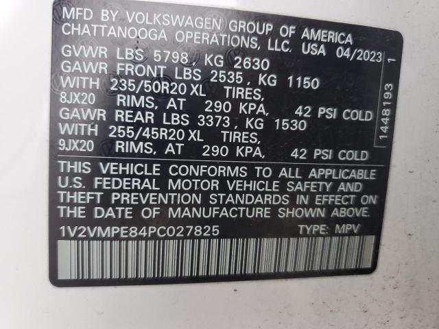 1V2VMPE84PC027825 - 2023 VOLKSWAGEN ID.4 PRO S 白色 照片 13