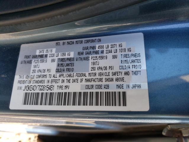 JM3KE4DY7G0815461 - 2016 MAZDA CX-5 GT BLUE photo 14