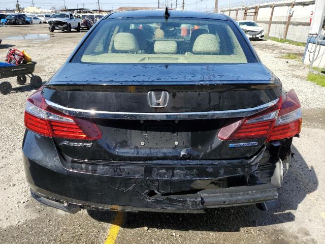 JHMCR6F38HC017287 - 2017 HONDA ACCORD HYBRID BLACK photo 6