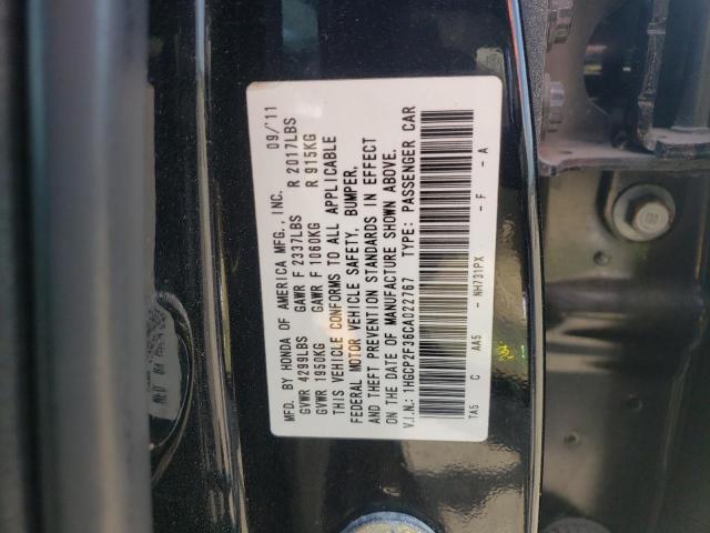 1HGCP2F36CA022767 - 2012 HONDA ACCORD LX BLACK photo 13