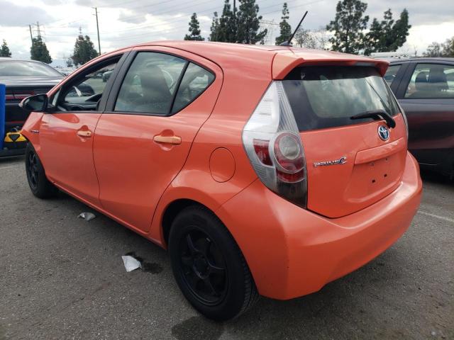 JTDKDTB36D1037625 - 2013 TOYOTA PRIUS C ORANGE photo 2