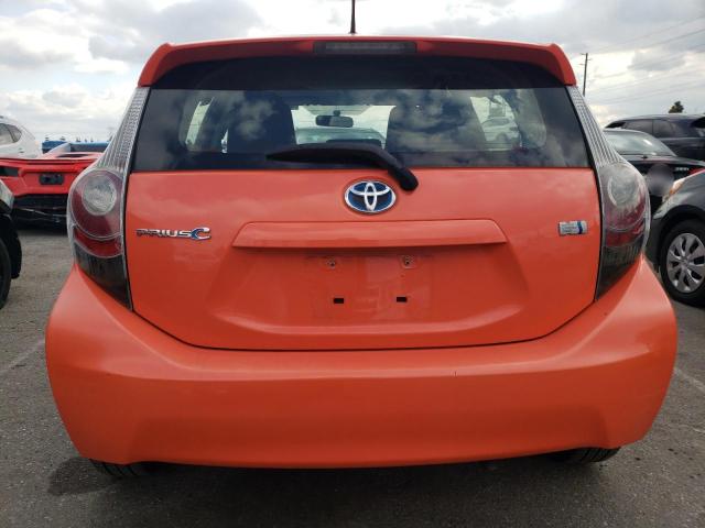 JTDKDTB36D1037625 - 2013 TOYOTA PRIUS C ORANGE photo 6