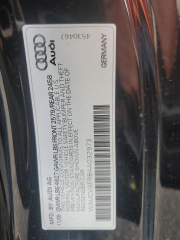 WAUCVAFR8AA032973 - 2010 AUDI S5 PREMIUM PLUS შავი ფოტო 12