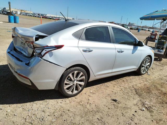 3KPC34A63ME139583 - 2021 HYUNDAI ACCENT LIMITED SILVER photo 3