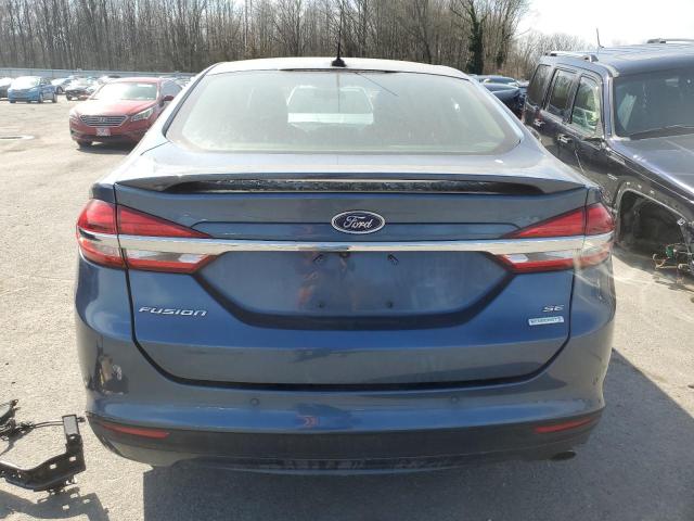 3FA6P0HD9JR145610 - 2018 FORD FUSION SE BLUE photo 6