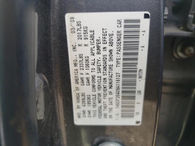 1HGCP26409A116127 - 2009 HONDA ACCORD LXP GRAY photo 13