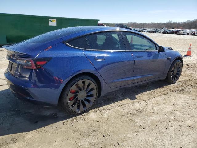 5YJ3E1EC4MF025532 - 2021 TESLA MODEL 3 BLUE photo 3